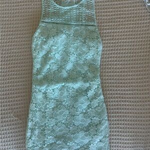 Abercrombie & Fitch Mint Lace Midi Dress